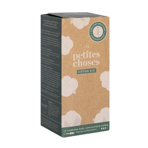 Les Petites Choses Tampons Bio avec Applicateurs Flux Super 14 unités