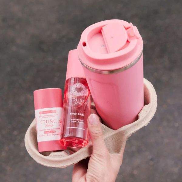Musc Intime Brume All Over Corps & Cheveux au Sweet Litchi Flacon 100 ml – Voile fruité et hydratation