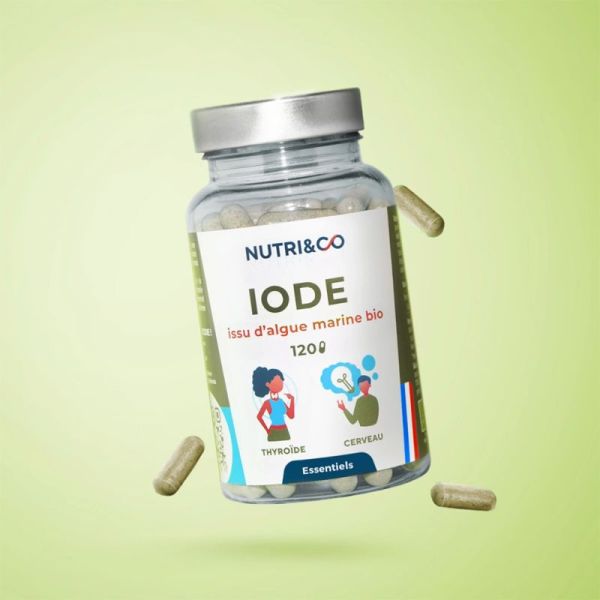 Nutri&Co Iode 120 Gélules – Soutien de la thyroïde et du métabolisme