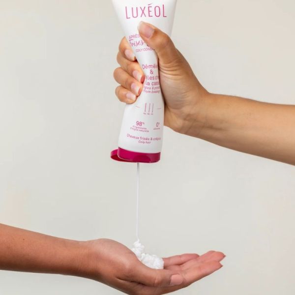 Luxéol Après-Shampooing Frisés & Crépus Tube 250 ml - Nourrit intensément, démêle instantanément et définit les boucles sans alourdir