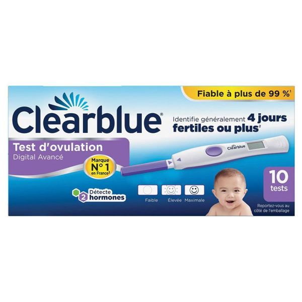 Clearblue Test d'Ovulation Digital Avancé - 10 tests