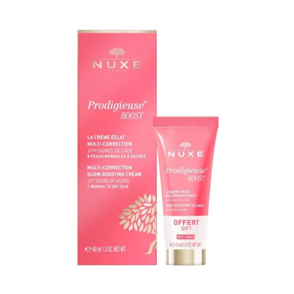 Nuxe Prodigieuse Boost Crème Eclat Multi-Correction 40ml + Baume-Huile 15ml OFFERT