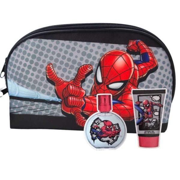 Air-Val Trousse de toilette Marvel Spider-Man Eau de toilette 50 ml et Gel douche 100 ml - Coffret parfum enfant