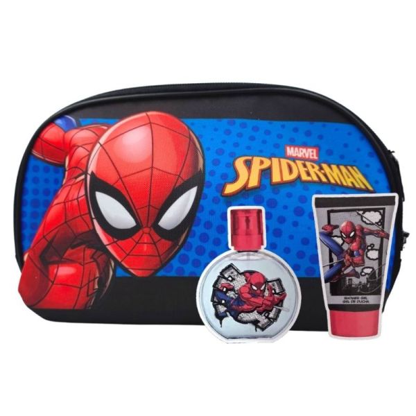 Air-Val Trousse de toilette Marvel Spider-Man Eau de toilette 50 ml et Gel douche 100 ml - Coffret parfum enfant