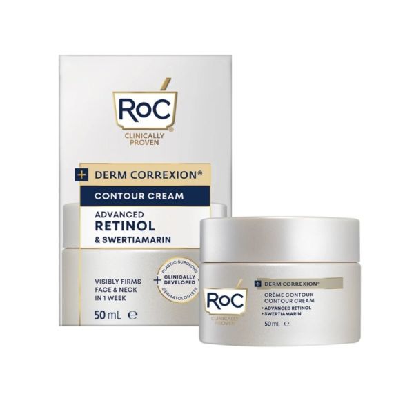 RoC Derm Correxion Crème Contour 50 ml - Resculpte et réduit les rides du cou