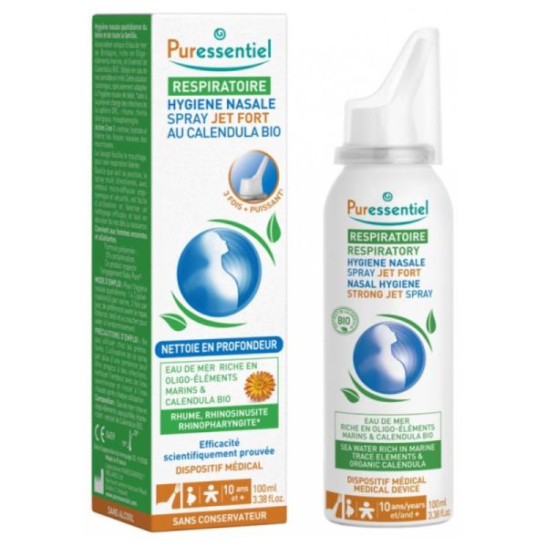 Puressentiel Hygiène Nasale Spray Jet Fort au Calendula Bio 100 ml