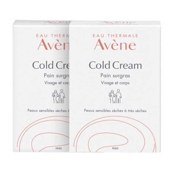 Avène Cold Cream Pain Surgras - Lot de 2 x 100 g - Nettoyant doux pour peaux sèches à très sèches