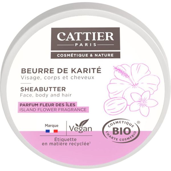 Cattier Beurre de Karité Parfum Fleur des Iles 100g