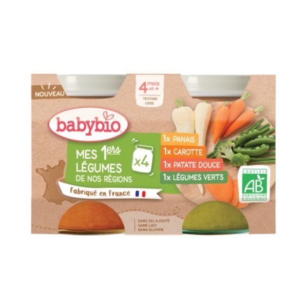 Babybio Petit Pot Mes 1ers Légumes - 4 x 130g