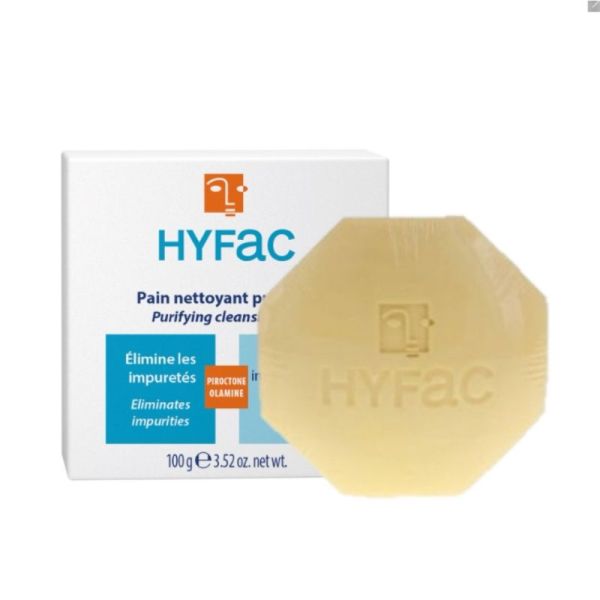 HYFAC Pain Nettoyant Purifiant 100g - Nettoie en douceur et purifie les peaux à imperfections