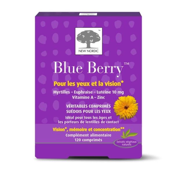 New Nordic Blue Berry 60 Comprimés - Préserve le confort visuel et protège la vision