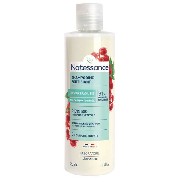 Natessance Shampooing Réparateur Fortifiant Ricin 250 ml