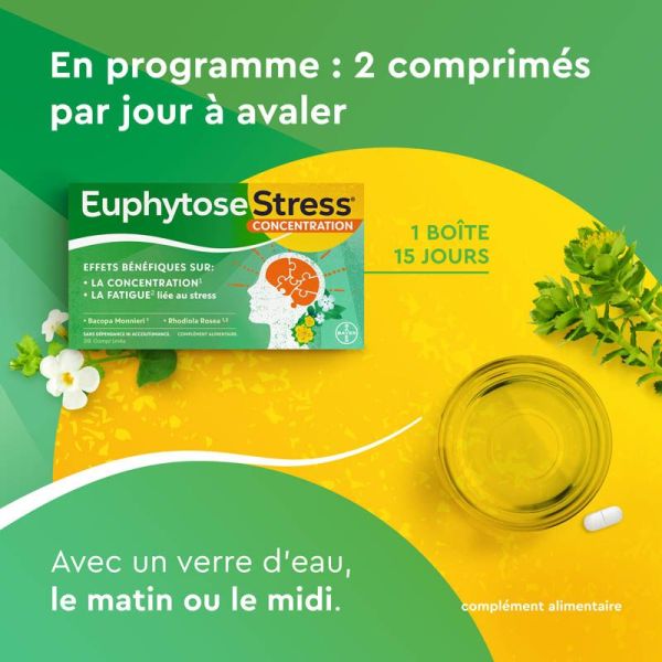 Euphytose Stress Concentration - 30 Comprimés