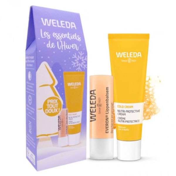 Weleda Les Essentiels de L'Hiver - Stick Lèvres Everon + Cold Cream 30ml - Protection naturelle visage et lèvres