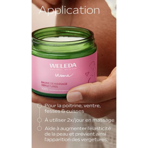 Weleda Baume de Massage Vergetures Lot de 2 x 150ml – Réparation et fermeté