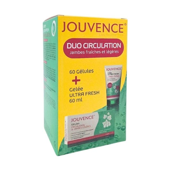 Jouvence Duo Circulation Jambes Légères - 60 gélules + Gelée ultra fresh 60ml