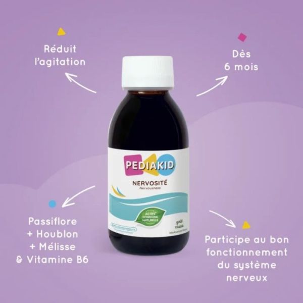 Pédiakid Sirop Nervosité 125 ml – Réduire l'agitation et favoriser l'apaisement
