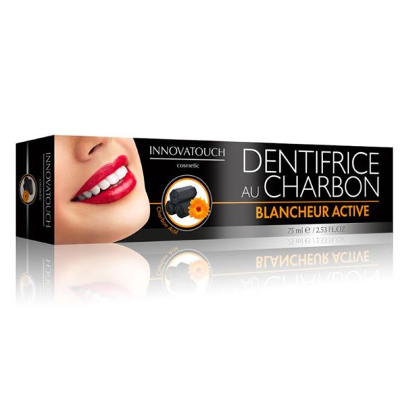 Innovatouch Dentifrice Blancheur - au Charbon - Réduit les Taches Dentaires - 75ml