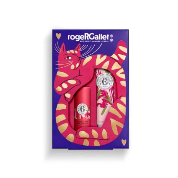 Roger&Gallet Coffret Noël Baume Lèvres et Crème Mains Gingembre Rouge - Rituel énergisant et épicé