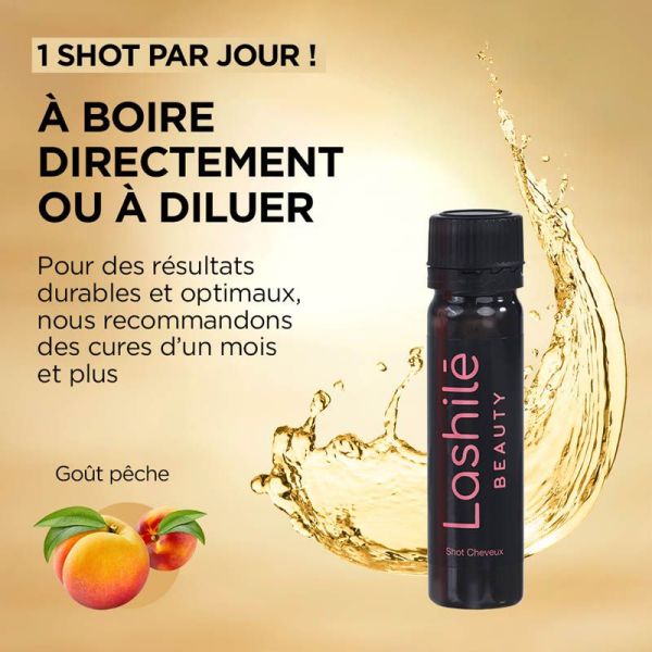 Lashilé Beauty Shots Cheveux Triple Action - 14 shots - Croissance et Renforcement Capillaire