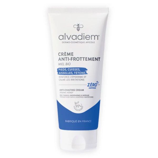 Alvadiem Crème Anti-Frottement au Miel Bio 75ml - Pieds, cuisses, aisselles, tétonss