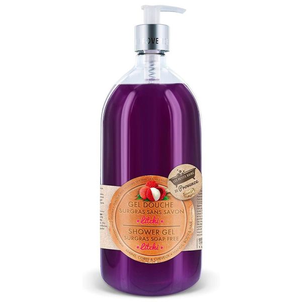 Les Petits Bains de Provence Gel Douche Surgras Sans Savon - Litchi 1 Litre