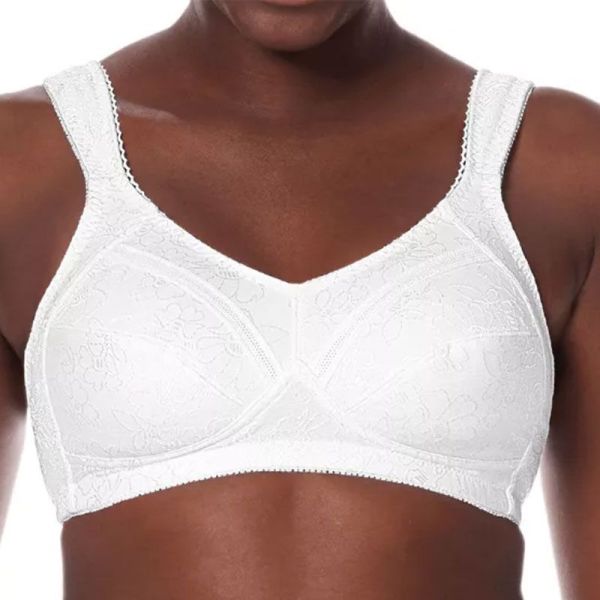 Soutien-Gorge pour Prothèse Mammaire - Modèle Nora - Sans Armatures - Taille : 105D - Blanc