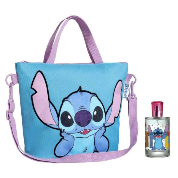 Air-Val Disney Stitch Sac à bandoulière et eau de toilette 100 ml - Parfum vanille et caramel avec sac