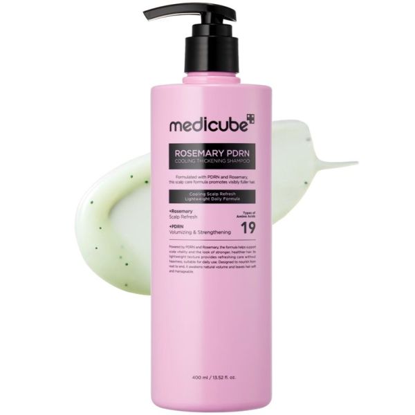 Medicube Shampooing Épaississant Rafraîchissant Romarin PDRN 400ml – Volume et cuir chevelu sain