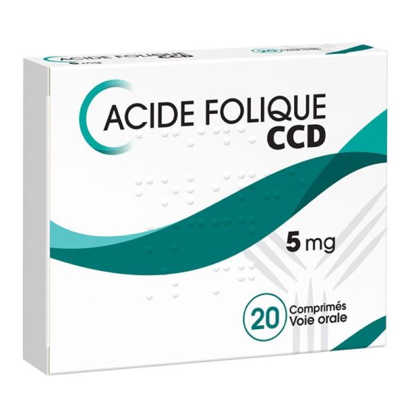 CCD Acide folique 5mg 20 comprimés