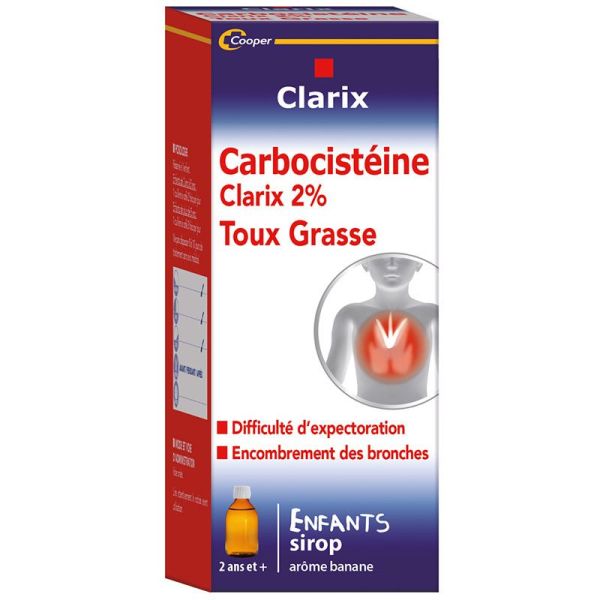 Clarix expectorant enfants sirop 150 ml - Carbocistéine