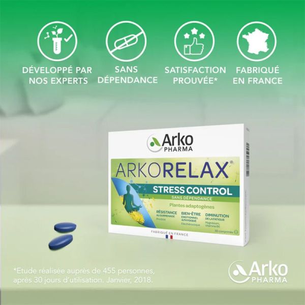 Arkopharma Arkorelax Stress Control 30 comprimés