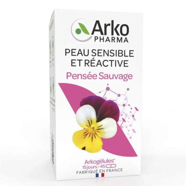 Arkopharma Arkogélules Pensée Sauvage - 45 gélules - Peaux sensibles et imperfections cutanées