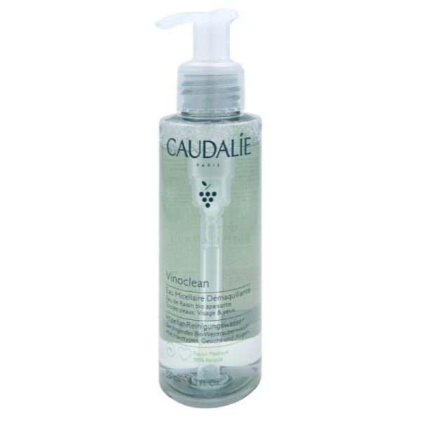 Caudalie Vinoclean Eau Micellaire Démaquillante 100ml - Nettoie, démaquille et apaise le visage et les yeux en un seul geste