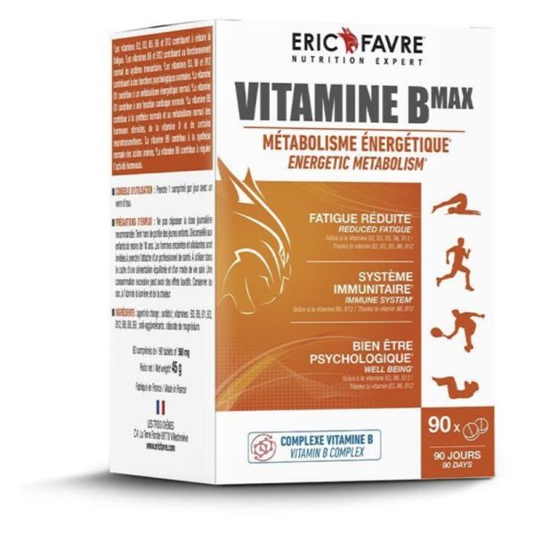 Eric Favre Vitamines B Max 90 Comprimés – Énergie