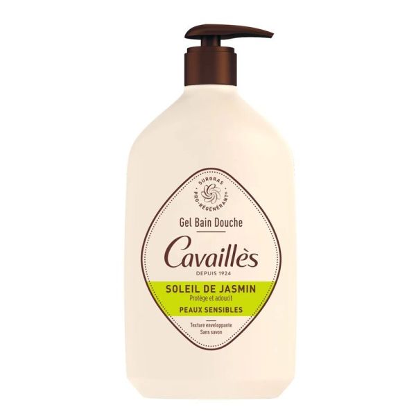 Cavaillès Gel Bain Douche Soleil de Jasmin Peaux Sensibles - 1 Litre