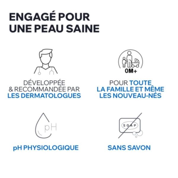 Uriage Derm-Phy Crème Lavante Dermatologique 500ml - Nettoie, hydrate et protège la peau