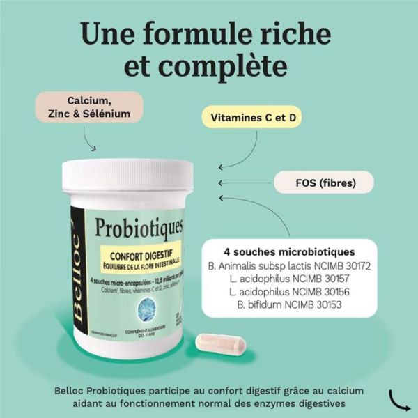 Belloc Probiotiques Confort Digestif 30 gélules