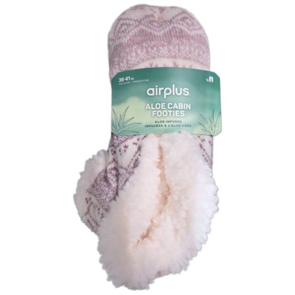 Airplus Aloe Cabin footies - Chaussons hydratants mauves - Pointure 36-41