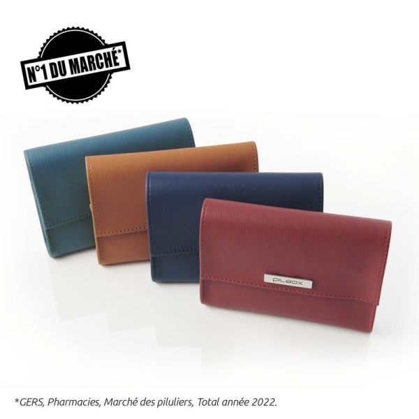 Pilbox Liberty Pilulier Semainier - Couleur : Fauve - Réduit les Risques d'Oubli - 1 pièce