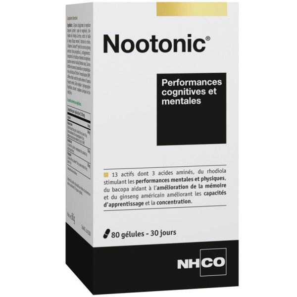 NHCO Nootonic - 80 gélules - Performances cognitives et mentales