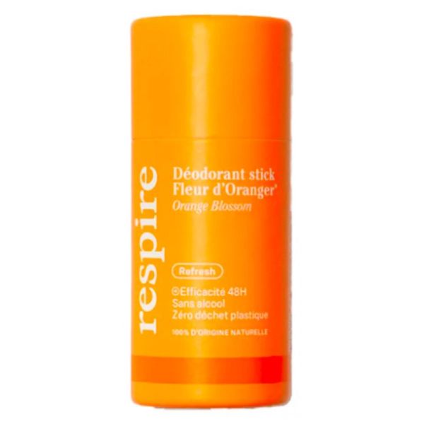 Respire Déodorant Stick Efficacité 48h - 50 ml - Format Carton - Fleur d'Oranger - Protection 48h
