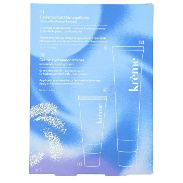 Krème Coffret Hydratation Intense Crème Hydratation 50 ml + Gelée Confort Démaquillante 15 ml – hydratation et démaquillage