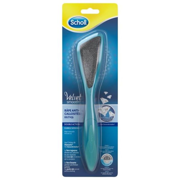 Scholl Velvet Smooth Râpe double face aux cristaux de diamants