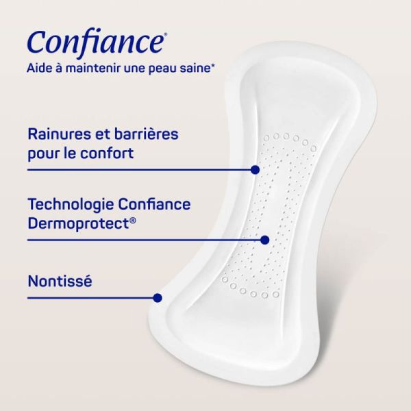 Confiance Lady Pads 2 Gouttes - 12 protections - Protège-slips féminins ultra-discrets