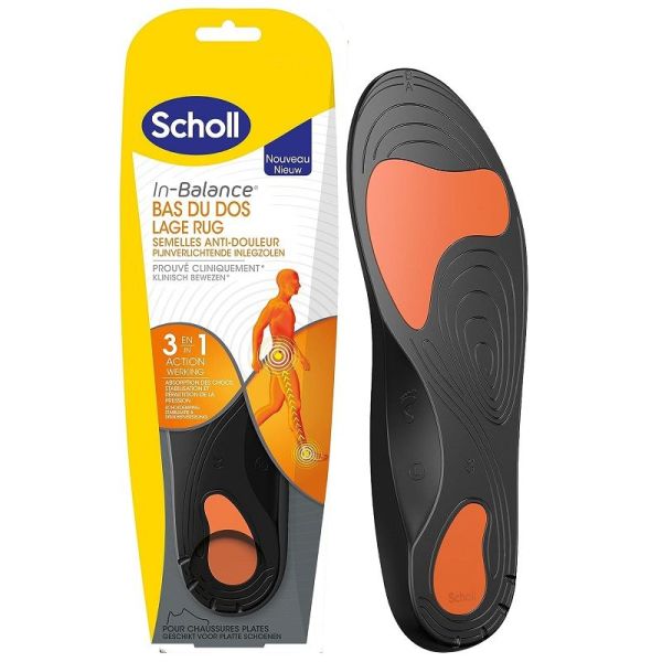 Scholl In-Balance Semelles Anti-Douleurs Bas du Dos - Pointure 42.5-45