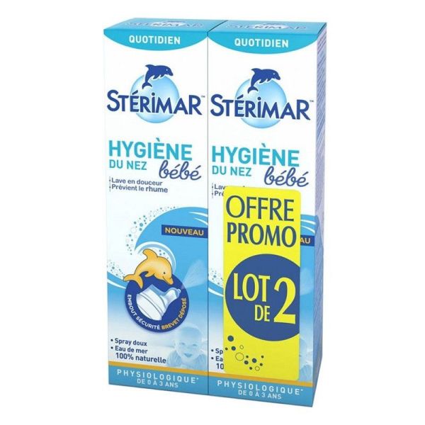 Stérimar Spray Nasal Hygiène du Nez Bébé - Lot de 2 x 100ml