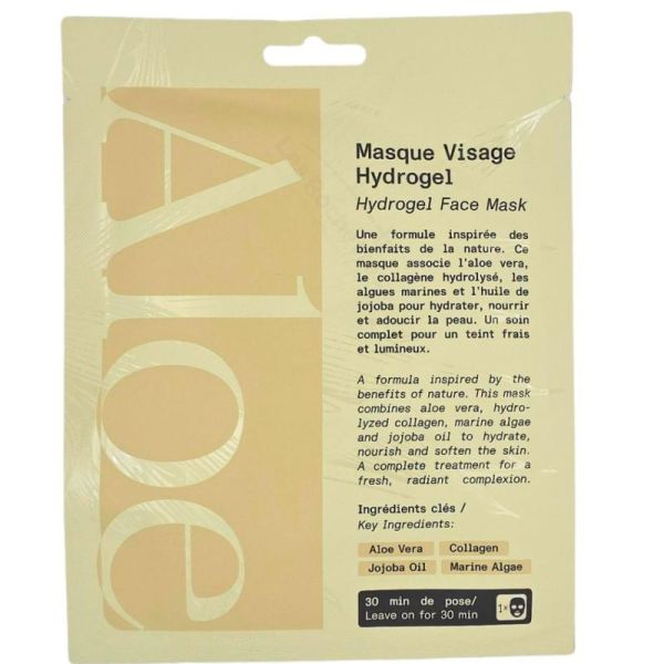 Aloe Paris Masque Visage Hydrogel - Soin hydratant et illuminateur pour un teint frais