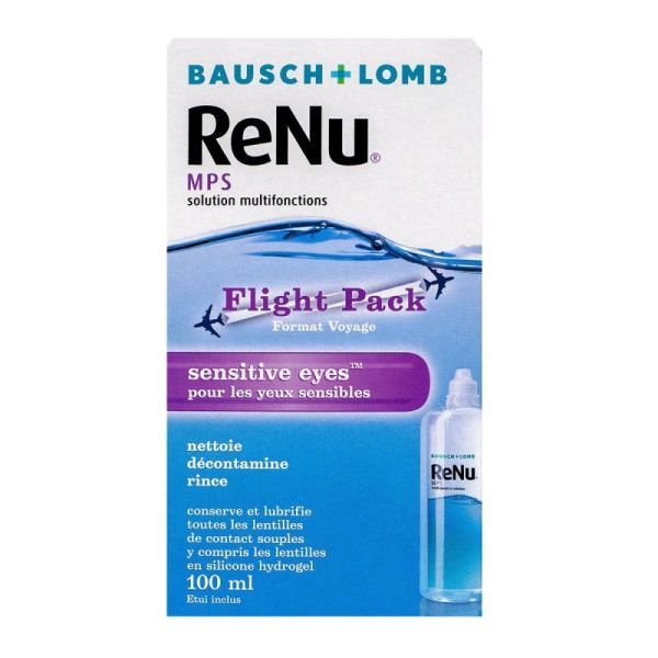 Renu MPS Flight Pack Solution Multi-fonctions Yeux Sensibles 100ml - Formule Classique