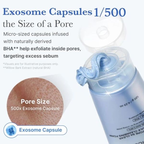 Medicube Zero Pore SA Clear Capsule Cleansing Foam 120 g - Nettoyage pores et exfoliation douce